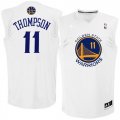 Warriors #11 Klay Thompson White Fashion Replica Jersey