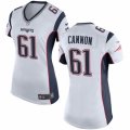 Women's Nike New England Patriots #61 Marcus Cannon Limited White NFL Jersey