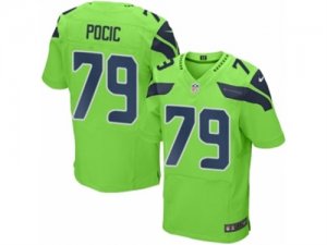 Mens Nike Seattle Seahawks #79 Ethan Pocic Elite Green Rush NFL Jersey