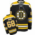 Mens Reebok Boston Bruins #68 Jaromir Jagr Authentic Black Home NHL Jersey