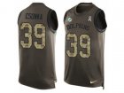 Nike Miami Dolphins #39 Larry Csonka Limited Green Salute to Service Tank Top NFL Jersey