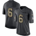 Men's Nike Chicago Bears #6 Jay Cutler Limited Black 2016 Salute to Service NFL Jersey