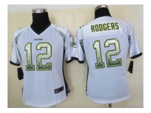 nike women nfl jerseys green bay packers #12 aaron rodgers white[Elite drift fashion]