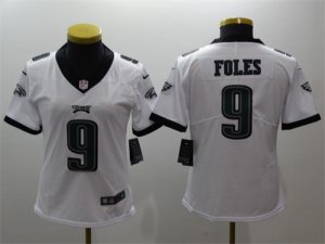 Nike Eagles #9 Nick Foles White Women Vapor Untouchable Player Limited Jersey