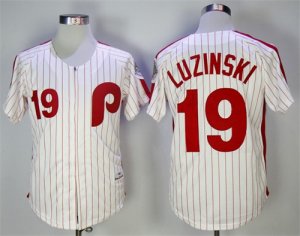 Philadelphia Phillies #19 Greg Luzinski White 1983 Mitchell & Ness Jersey