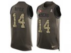 Mens Nike San Francisco 49ers #14 Y.A. Tittle Limited Green Salute to Service Tank Top NFL Jersey