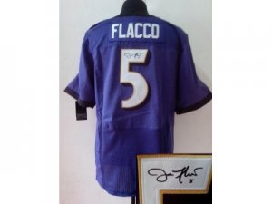 Nike NFL baltimore ravens #5 flacco purple Jerseys(signature Elite)