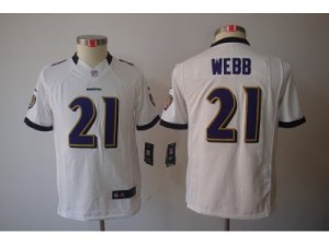 Nike NFL Youth Baltimore Ravens #21 Lardarius Webb White Jerseys