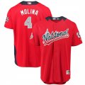 National League #4 Yadier Molina Red 2018 MLB All-Star Game Home Run Derby Jersey