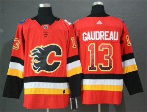 Flames #13 Johnny Gaudreau Red Drift Fashion Adidas Jersey