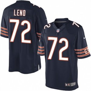 Mens Nike Chicago Bears #72 Charles Leno Limited Navy Blue Team Color NFL Jersey