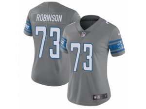 Women Nike Detroit Lions #73 Greg Robinson Limited Steel Rush NFL Jersey