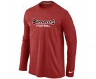 Nike Tampa Bay Buccaneers font Long Sleeve T-Shirt Red