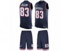 Mens Nike New England Patriots #83 Dwayne Allen Limited Navy Blue Tank Top Suit NFL Jersey