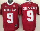 Texas A&M Aggies #9 Ricky Seals-Jones Red New SEC Patch Stitched NCAA Jersey