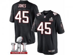 Mens Nike Atlanta Falcons #45 Deion Jones Limited Black Alternate Super Bowl LI 51 NFL Jersey