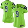 Women's Nike Seattle Seahawks #9 Jon Ryan Limited Green Rush NFL Jersey