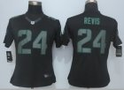 Womens Nike New York Jets #24 Revis Black Jerseys(Impact)