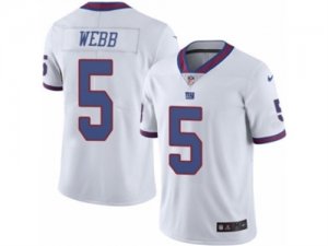 Mens Nike New York Giants #5 Davis Webb Limited White Rush NFL Jersey