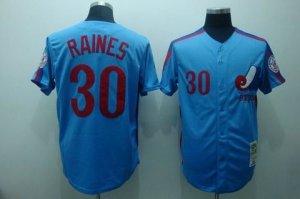 mlb montreal expos #30 raines m&n blue