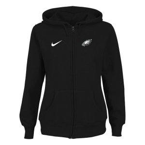 Women NEW Philadelphia Eagles Ladies Tailgater Full Zip Hoodie Black