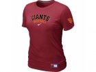 Women San Francisco Giants Nike Red Short Sleeve Practice T-Shirt