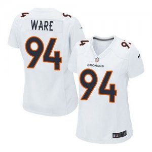 Women Nike Denver Broncos #94 DeMarcus Ware White Stitched NFL Game Event Jersey