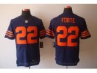 Nike NFL Chicago Bears #22 Matt Forte Blue Orange number Jerseys(Elite)