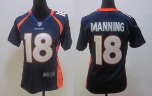 nike women nfl jerseys denver broncos #18 manning blue