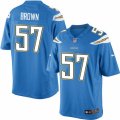 Mens Nike San Diego Chargers #57 Jatavis Brown Limited Electric Blue Alternate NFL Jersey