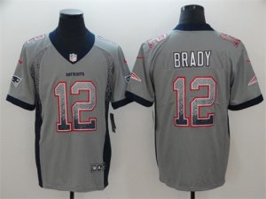 Nike Patriots #12 Tom Brady Gray Drift Fashion Limited Jersey