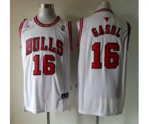 nba chicago bulls #16 gasol white[revolution 30 swingman]