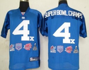 NFL New York Giants #4 Superbowl Champs Blue