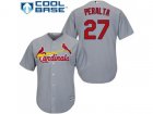 Youth St.Louis Cardinals #27 Jhonny Peralta Grey Cool Base Stitched MLB Jersey