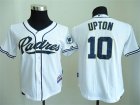 Youth MLB Men San Diego Padres #10 Justin Upton white jersey