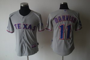 mlb texas rangers #11 darvish grey