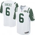 nike nfl new york jets #6 Mark Sanchez white game jersey