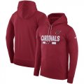 Men's Arizona Cardinals Nike Red Sideline Team Name Performance Pullover Hoodie