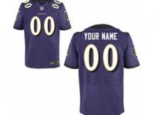 Men\'s Nike Baltimore Ravens Customized Elite Team Color Jerseys