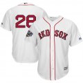 Red Sox #28 J.D. Martinez White 2018 World Series Cool Base Player Number Jersey