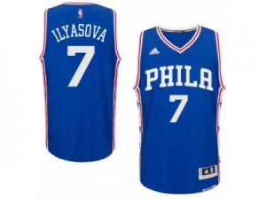 Mens Philadelphia 76ers #7 Ersan Ilyasova adidas Royal Swingman Road Jersey