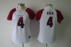 2010 Women's Field Flirt Fashion nfl Arizona Cardinals #4 Kevin Kolb white