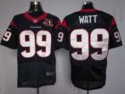 Nike NFL Houston Texans #99 Watt Blue[10th Patch]Elite Jerseys