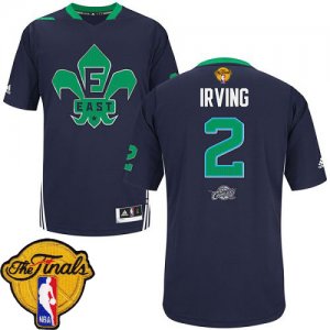 Men\'s Adidas Cleveland Cavaliers #2 Kyrie Irving Swingman Navy Blue 2014 All Star 2016 The Finals Patch NBA Jersey