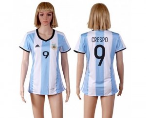 Women\'s Argentina #9 Crespo Home Soccer Country Jersey