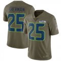 Nike Seahawks #25 Richard Sherman Youth Olive Salute To Service Limited Jersey