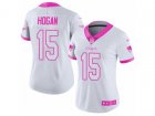 Women Nike New England Patriots #15 Chris Hogan Limited White-Pink Rush Fashion NFL Jersey