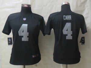 Nike Women New Oakland Raiders #4 Carr Black Jerseys