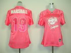 women nfl miami dolphins #19 marshall pink[2011 fem fan]