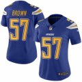 Women's Nike San Diego Chargers #57 Jatavis Brown Limited Electric Blue Rush NFL Jersey